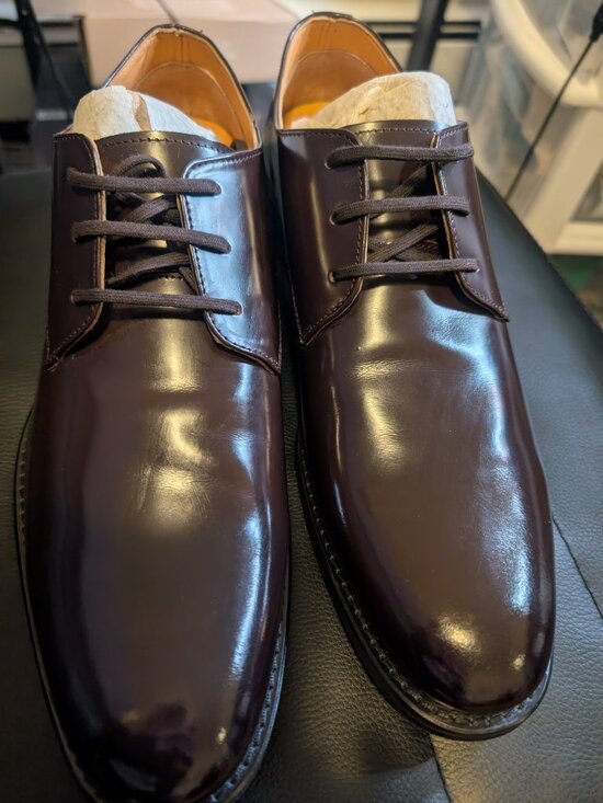 EXPRESS Dark Brown Finished Leather Derby Shoes Men\'s Size 10 main image 8